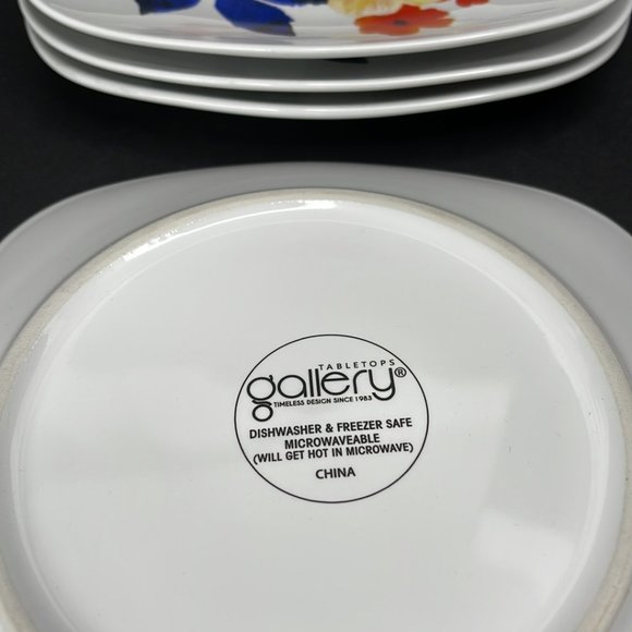 Tabletops Unlimited Floral Porcelain Salad Plates Set (4 Pc) - Picture 3 of 3